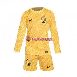 Gul Matchtröjor Frankrike Målvaktströja Euro 2024 Långärmad till Barn (1:a ställ)