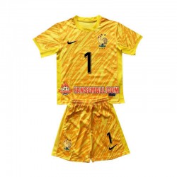 Gul Matchtröjor Frankrike Målvaktströja Hugo Lloris 1 Euro 2024 Kortärmad till Barn (1:a ställ)