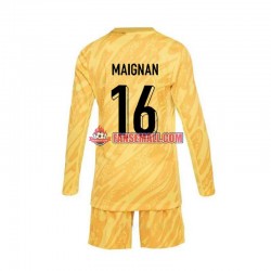 Gul Matchtröjor Frankrike Målvaktströja Mike Maignan 16 Euro 2024 Långärmad till Barn (1:a ställ)