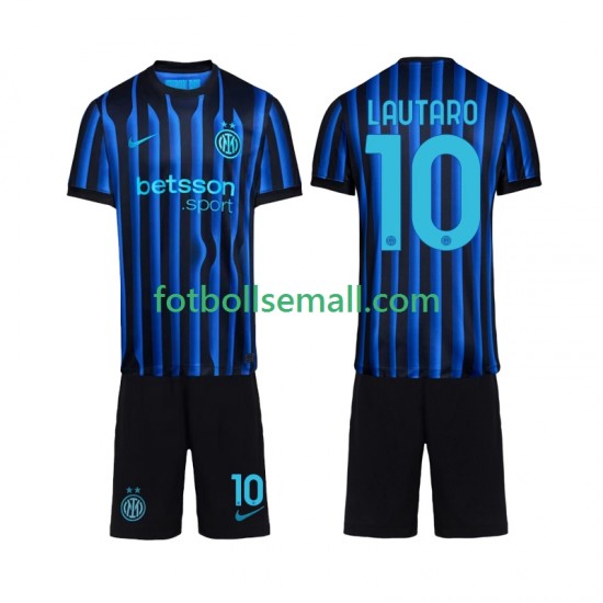 Matchtröjor Inter Milan Lautaro Martinez 10 2025-2026 Kortärmad till Barn (1:a ställ)