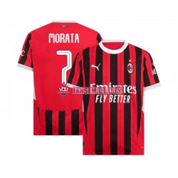 Matchtröjor AC Milan UCL Font MORATA 7 2024-2025 Kortärmad till Herr (1:a ställ)