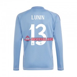 Blå Matchtröjor Real Madrid Målvaktströja Andriy Lunin 13 2024-2025 Långärmad till Herr (1:a ställ) Blå Matchtröjor Real Madrid Målvaktströja Andriy Lunin 13 2024-2025 Långärmad till Herr (1:a ställ)
