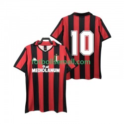 Matchtröjor AC Milan 10 Retro 1988 1989 Kortärmad till Herr (1:a ställ)
