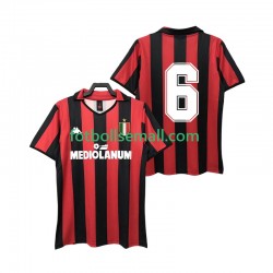 Matchtröjor AC Milan 6 Retro 1988 1989 Kortärmad till Herr (1:a ställ)