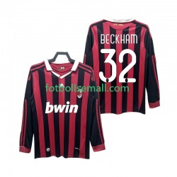 Matchtröjor AC Milan BECKHAM 32 Retro 2009 2010 Långärmad till Herr (1:a ställ)