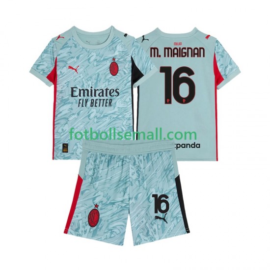 Matchtröjor AC Milan Målvaktströja Mike Maignan 16 2025-2026 Kortärmad till Barn (1:a ställ)