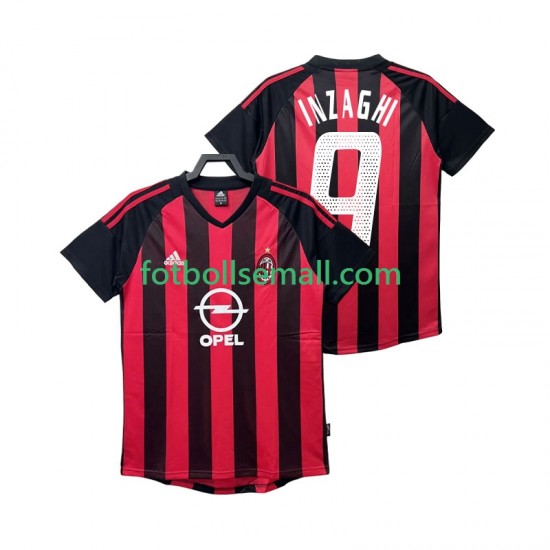 Matchtröjor AC Milan INZAGHI 9 Retro 2002 2003 Kortärmad till Herr (1:a ställ)
