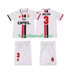 Matchtröjor AC Milan MALDINI 3 Retro 1996 1997 Kortärmad till Barn (2:a ställ)