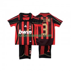 Matchtröjor AC Milan MALDINI 3 Retro 2006 2007 Kortärmad till Barn (1:a ställ)