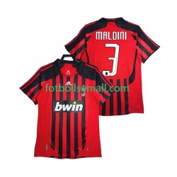Matchtröjor AC Milan MALDINI 3 Retro 2007 2008 Kortärmad till Herr (1:a ställ)