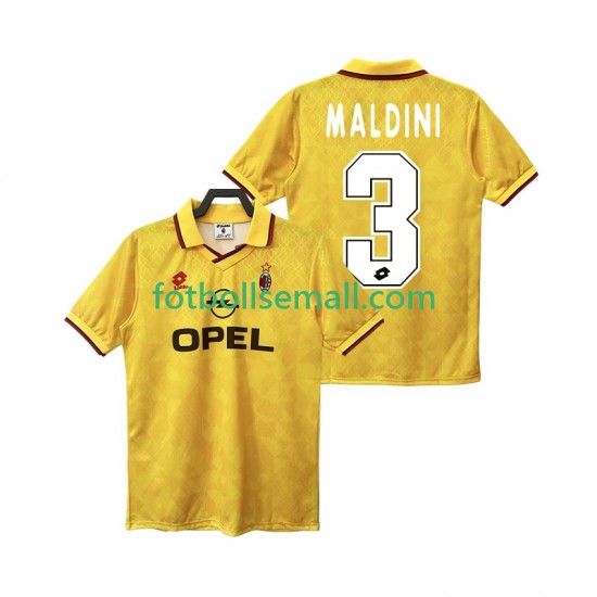 Matchtröjor AC Milan MALDINI 3 Retro 1995 1996 Kortärmad till Herr (3:e ställ)