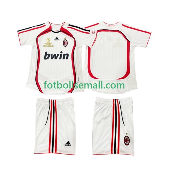 Matchtröjor AC Milan Retro 2006 2007 Kortärmad till Barn (2:a ställ)