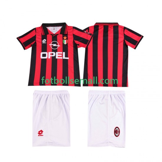 Matchtröjor AC Milan Retro 1996 1997 Kortärmad till Barn (1:a ställ)