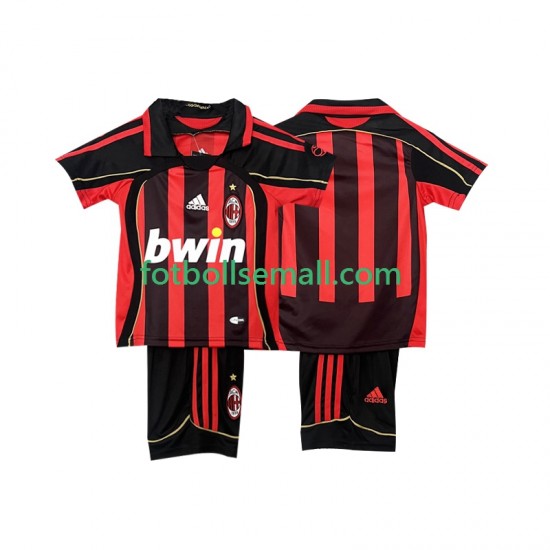 Matchtröjor AC Milan Retro 2006 2007 Kortärmad till Barn (1:a ställ)