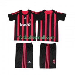 Matchtröjor AC Milan Retro 2008 2009 Kortärmad till Barn (1:a ställ)