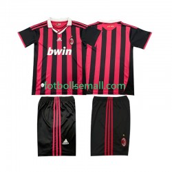 Matchtröjor AC Milan Retro 2009 2010 Kortärmad till Barn (1:a ställ)