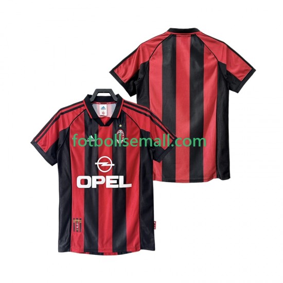 Matchtröjor AC Milan Retro 1998 1999 Kortärmad till Herr (1:a ställ)