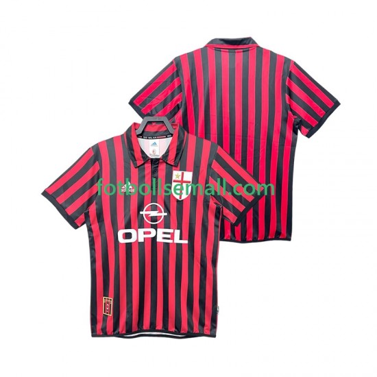 Matchtröjor AC Milan Retro 1999 2000 Kortärmad till Herr (1:a ställ)