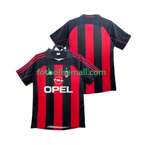 Matchtröjor AC Milan Retro 2000 2002 Kortärmad till Herr (1:a ställ)