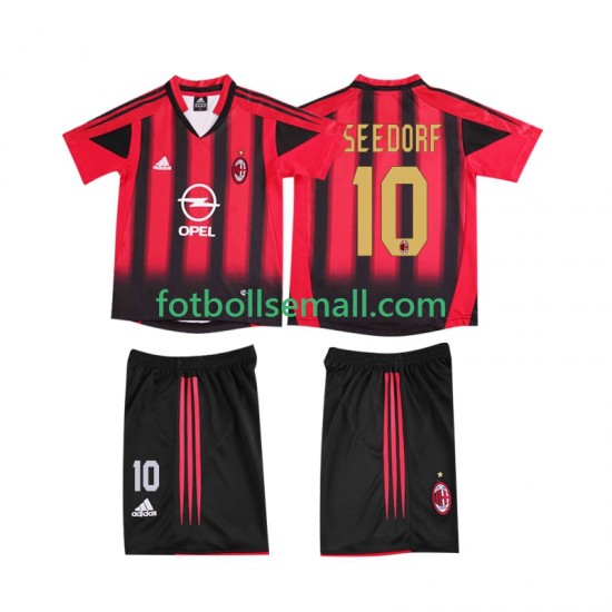 Matchtröjor AC Milan SEEDORF 10 Retro 2004 2005 Kortärmad till Barn (1:a ställ)