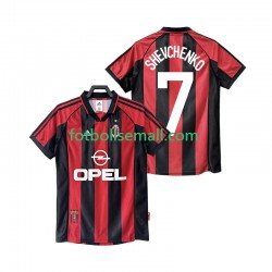 Matchtröjor AC Milan SHEVCHENKO 7 Retro 1998 1999 Kortärmad till Herr (1:a ställ)