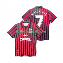 Matchtröjor AC Milan SHEVCHENKO 7 Retro 1999 2000 Kortärmad till Herr (1:a ställ)