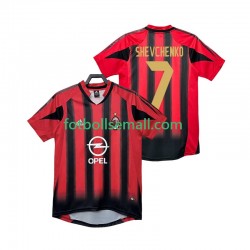 Matchtröjor AC Milan SHEVCHENKO 7 Retro 2004 2005 Kortärmad till Herr (1:a ställ)