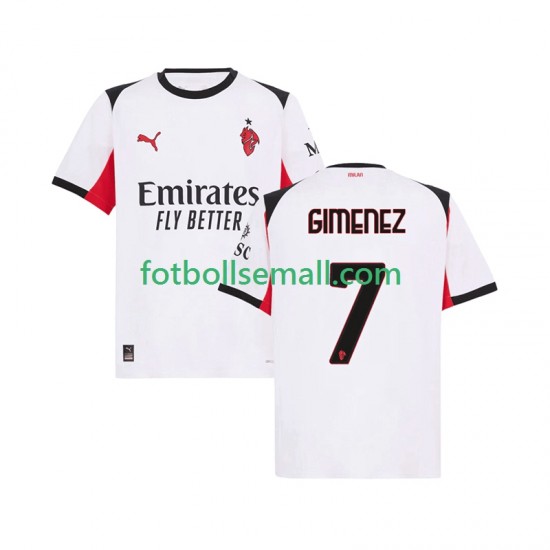 Matchtröjor AC Milan Santiago Gimenez 7 2025-2026 Kortärmad till Herr (2:a ställ)