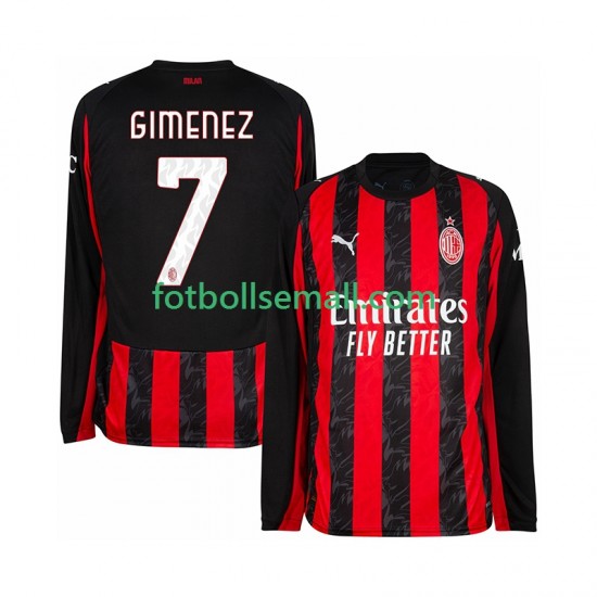 Matchtröjor AC Milan Santiago Gimenez 7 2025-2026 Långärmad till Herr (1:a ställ)