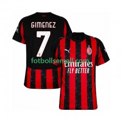 Matchtröjor AC Milan Santiago Gimenez 7 2025-2026 Kortärmad till Herr (1:a ställ)