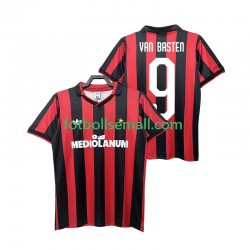 Matchtröjor AC Milan VAN BASTEN 9 Retro 1990 1991 Kortärmad till Herr (1:a ställ)