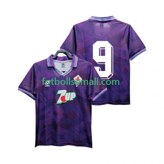 Matchtröjor Fiorentina 9 Retro 1992 1993 Kortärmad till Herr (1:a ställ)