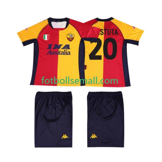 Matchtröjor AS Roma Batistuta 20 Retro 2000 2001 Kortärmad till Barn (1:a ställ)