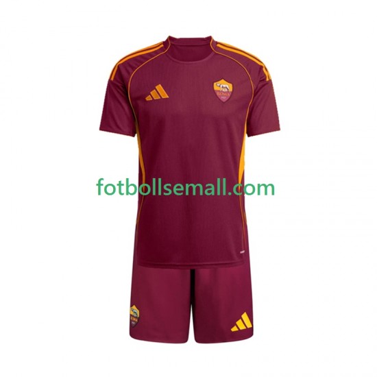Matchtröjor AS Roma 2025-2026 Kortärmad till Barn (1:a ställ)