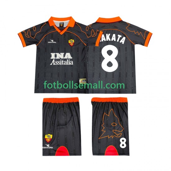 Matchtröjor AS Roma NAKATA 8 Retro 1999 2000 Kortärmad till Barn (2:a ställ)