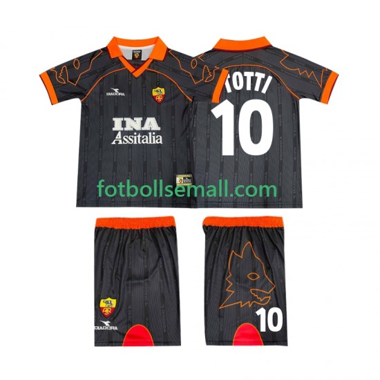 Matchtröjor AS Roma TOTTI 10 Retro 1999 2000 Kortärmad till Barn (2:a ställ)