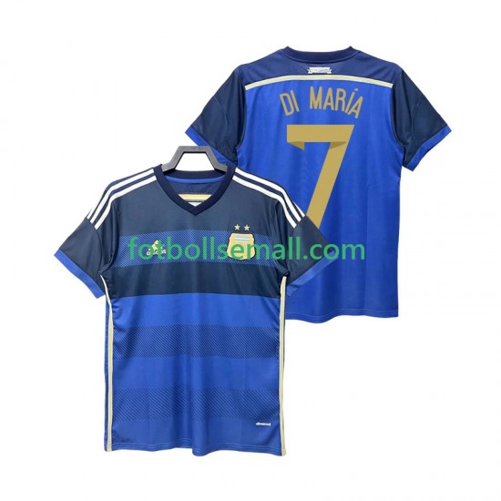 Matchtröjor Argentina DI MARIA 7 Retro 2014 Kortärmad till Herr (2:a ställ)