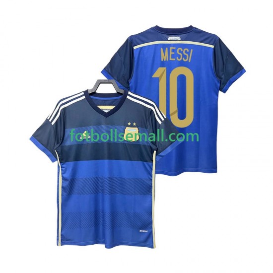 Matchtröjor Argentina Lionel Messi 10 Retro 2014 Kortärmad till Herr (2:a ställ)