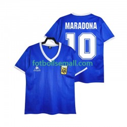 Matchtröjor Argentina MARADONA 10 Retro 1986 Kortärmad till Herr (2:a ställ)