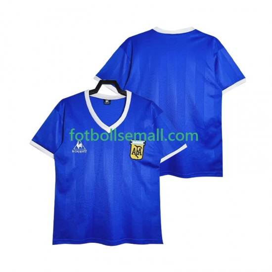 Matchtröjor Argentina Retro 1986 Kortärmad till Herr (2:a ställ)
