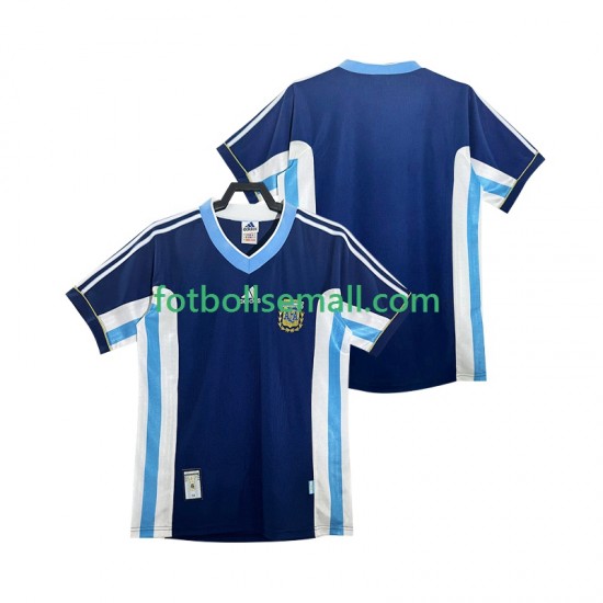 Matchtröjor Argentina Retro 1998 Kortärmad till Herr (2:a ställ)