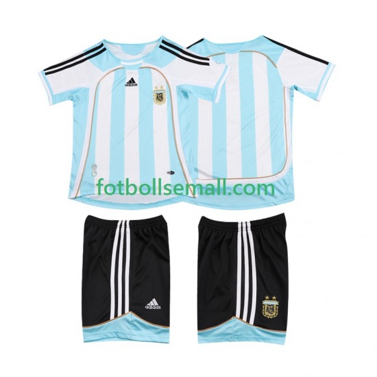 Matchtröjor Argentina Retro 2006 2007 Kortärmad till Barn (1:a ställ)