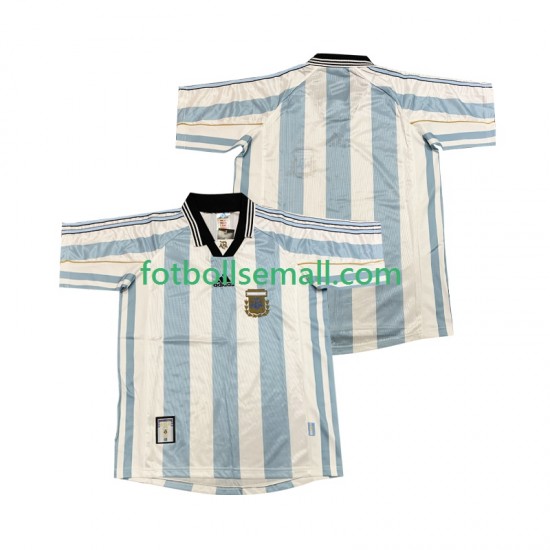 Matchtröjor Argentina Retro 1998 Kortärmad till Herr (1:a ställ)