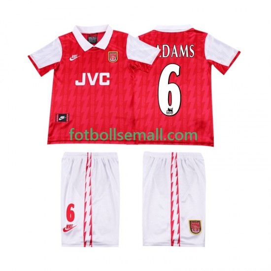 Matchtröjor Arsenal ADAMS 6 Retro 1994 1996 Kortärmad till Barn (1:a ställ)