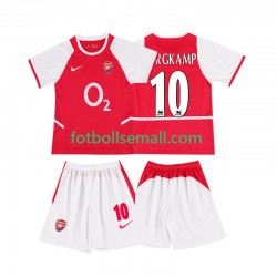 Matchtröjor Arsenal BERGKAMP 10 Retro 2002 2003 Kortärmad till Barn (1:a ställ)