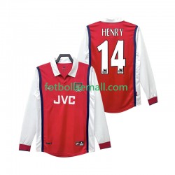 Matchtröjor Arsenal Henry 14 Retro 1998 1999 Långärmad till Herr (1:a ställ)
