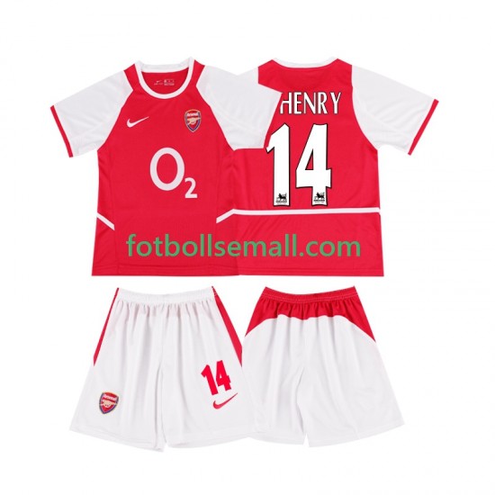 Matchtröjor Arsenal Thierry Henry 14 Retro 2002 2003 Kortärmad till Barn (1:a ställ)