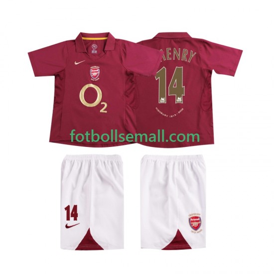 Matchtröjor Arsenal Thierry Henry 14 Retro 2005 2006 Kortärmad till Barn (1:a ställ)