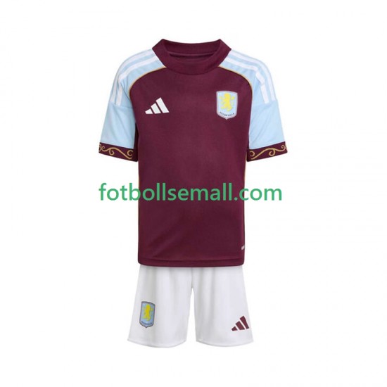 Matchtröjor Aston Villa 2025-2026 Kortärmad till Barn (1:a ställ)