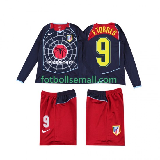 Matchtröjor Atlético Madrid F TORRES 9 Retro 2004 2005 Långärmad till Barn (2:a ställ)